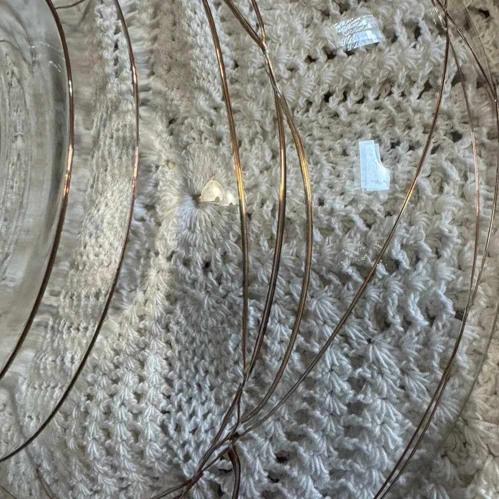 Vintage Party Lite Glass Bowl with Gold Accents